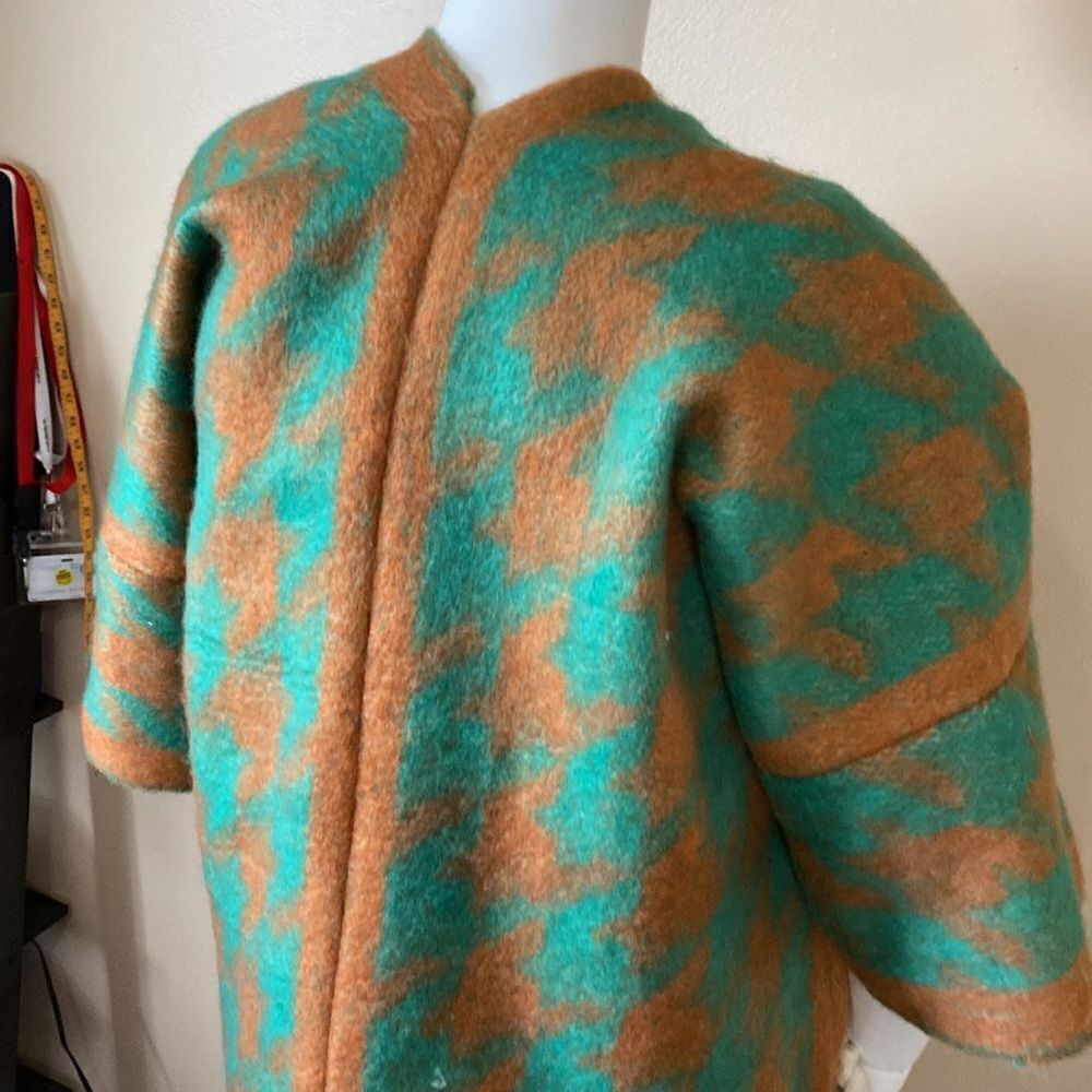 NWOT Warm Long Knit Tassel Winter Cardigan - Green & Chestnut - Picture 11 of 15